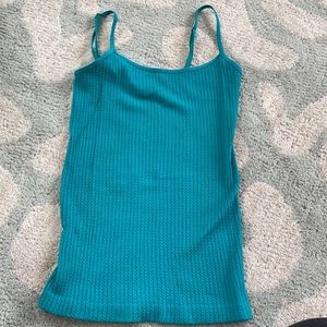 Green tight fitting cami tank top